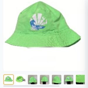 Aqua Leisure Sun Smart Bucket Hat Florescent Green Kids Beach